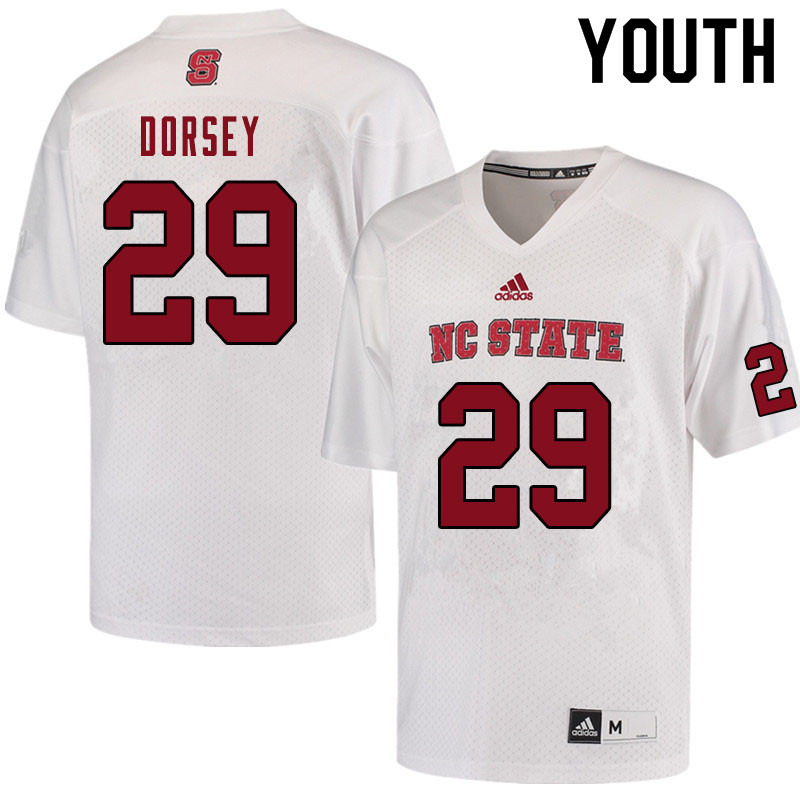 Youth #29 Titus Dorsey NC State Wolfpack College Football Jerseys Sale-White